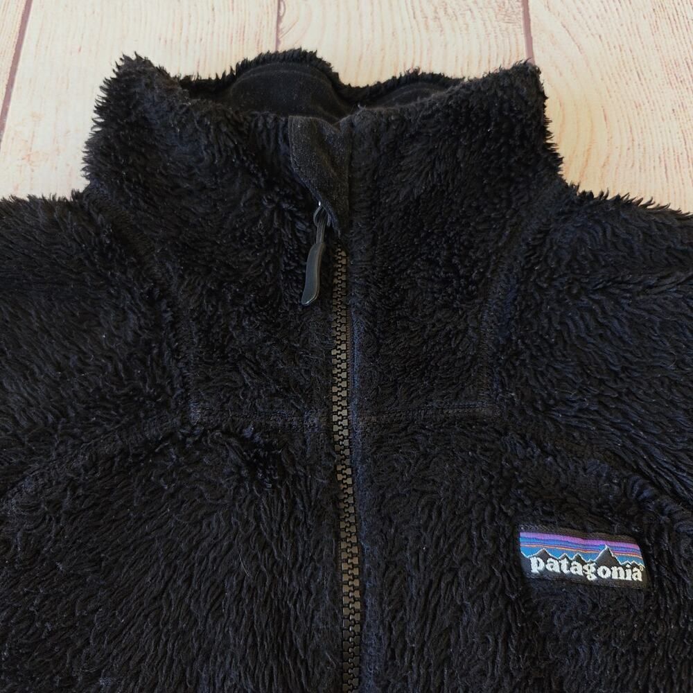 W's Patagonia R series black fleece zip jacket sz M - Picture 9 of 12